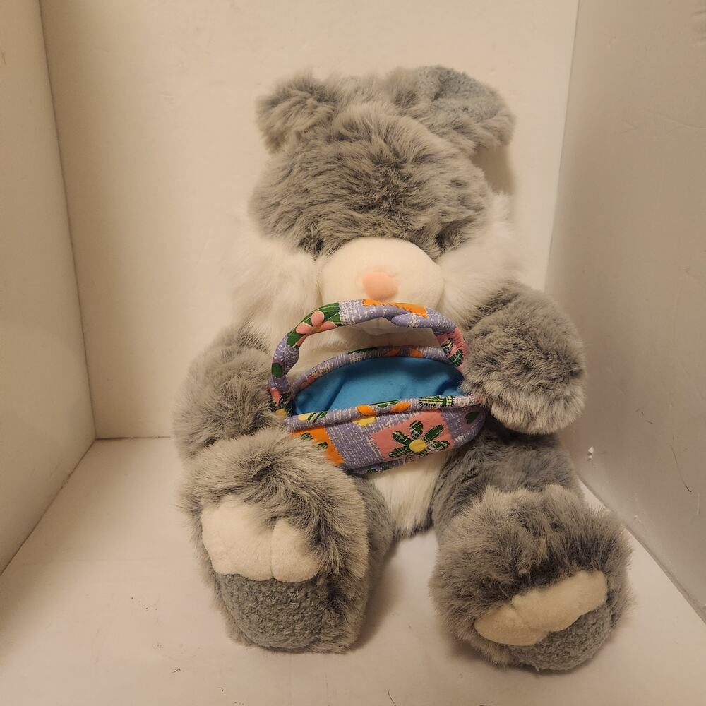 Vintage VTG International Large 19" Stuffed Bunny with Basket